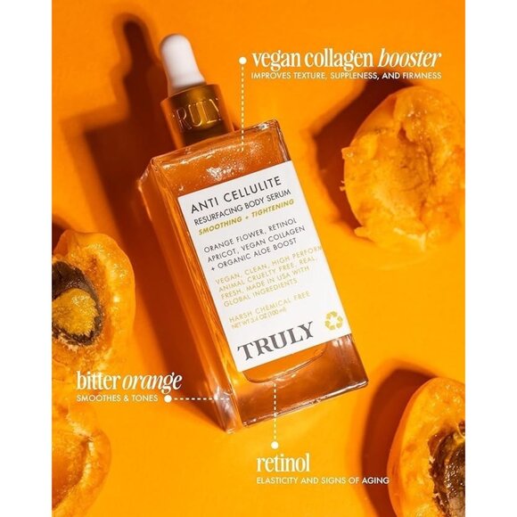 Truly Anti Cellulite Resurfacing Body Serum - Orange Flower Scent NEW 90ml - Picture 2 of 7